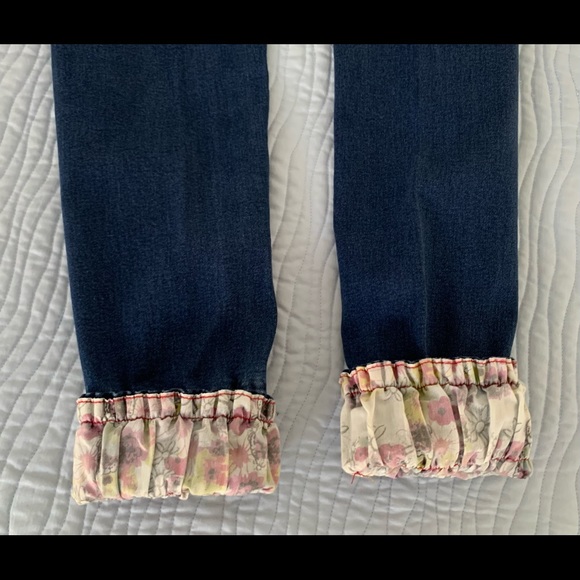 Desigual Size 28 Colorful Cuffed Blue Jeans - Picture 4 of 10